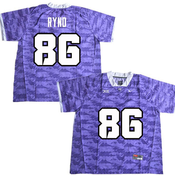 Men #86 Walker Rynd TCU Horned Frogs College Football Jerseys Sale-Purple - Click Image to Close
